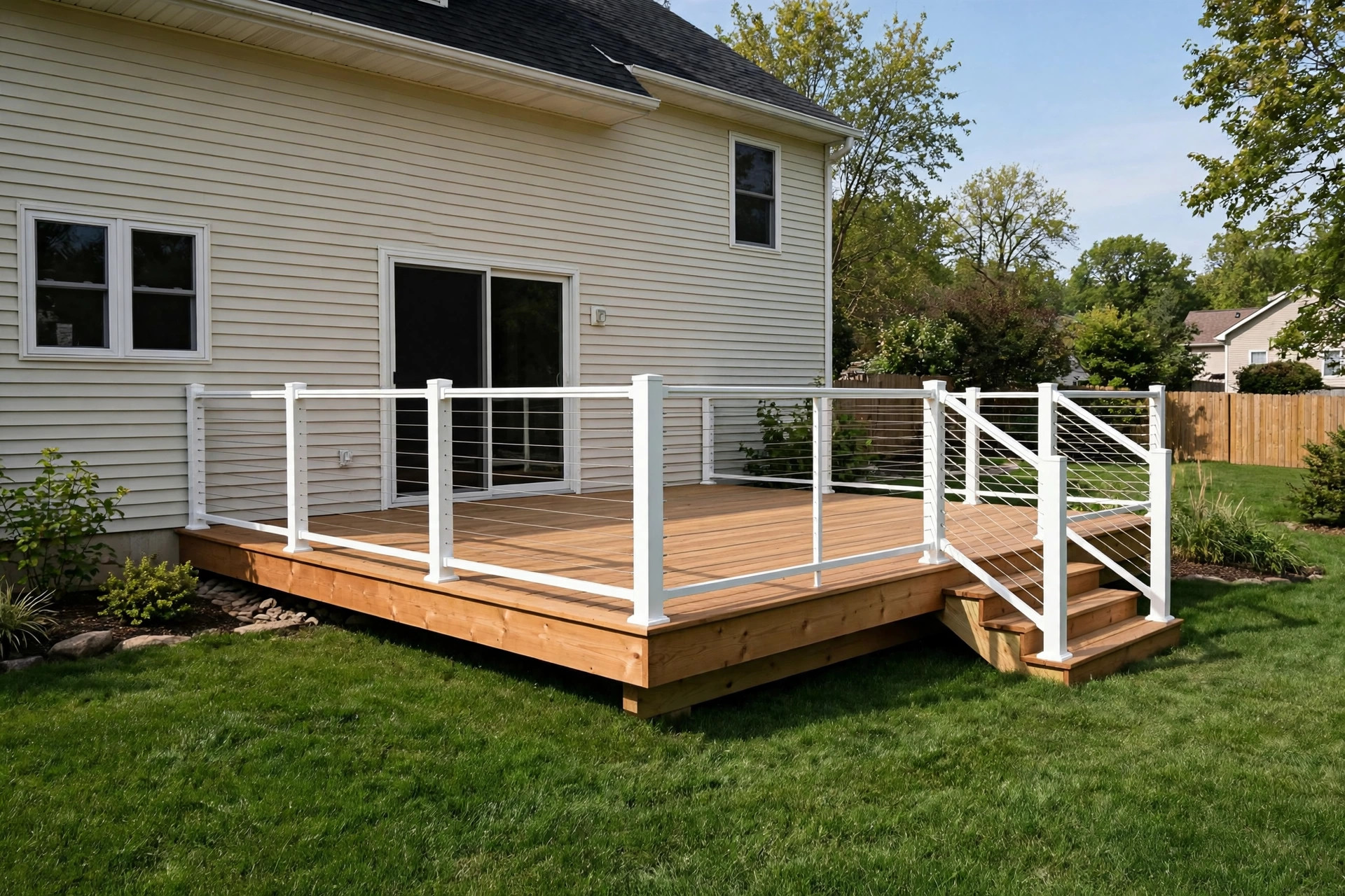 Deck built by top rated deck building contractors reviews winner