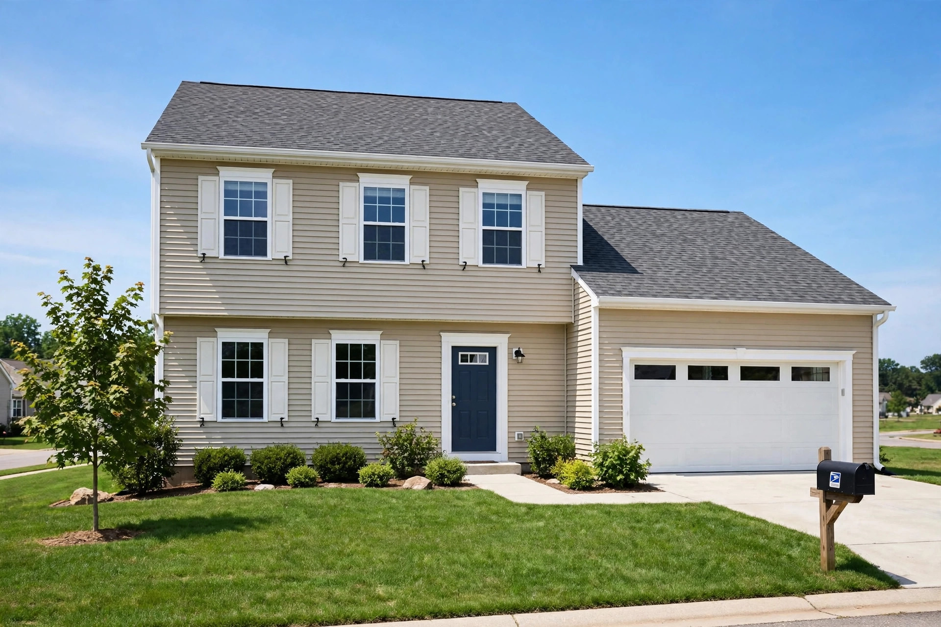 New vinyl siding on a suburban home showing budget friendly vinyl siding installation near me