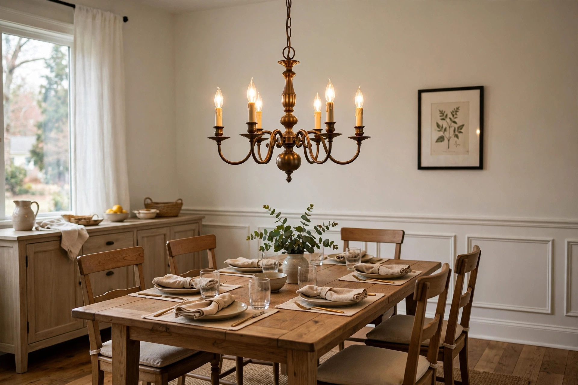 dining room chandeliers usa online deals: Dining room chandelier in a real American dining room