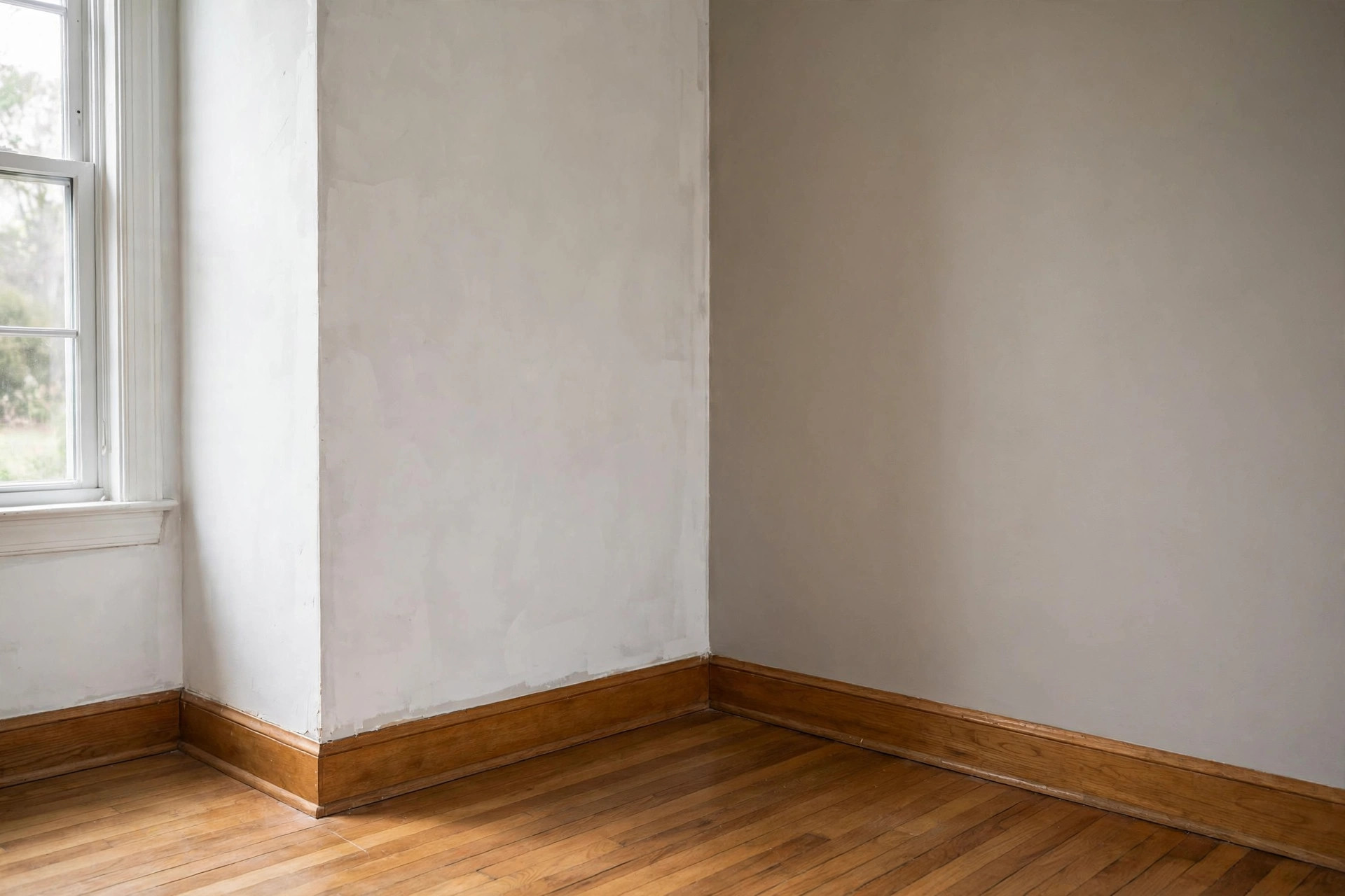 Smooth finished drywall wall ready for paint, professional drywall repair cost near me