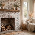 Whitewash Brick Fireplace Cost Near Me