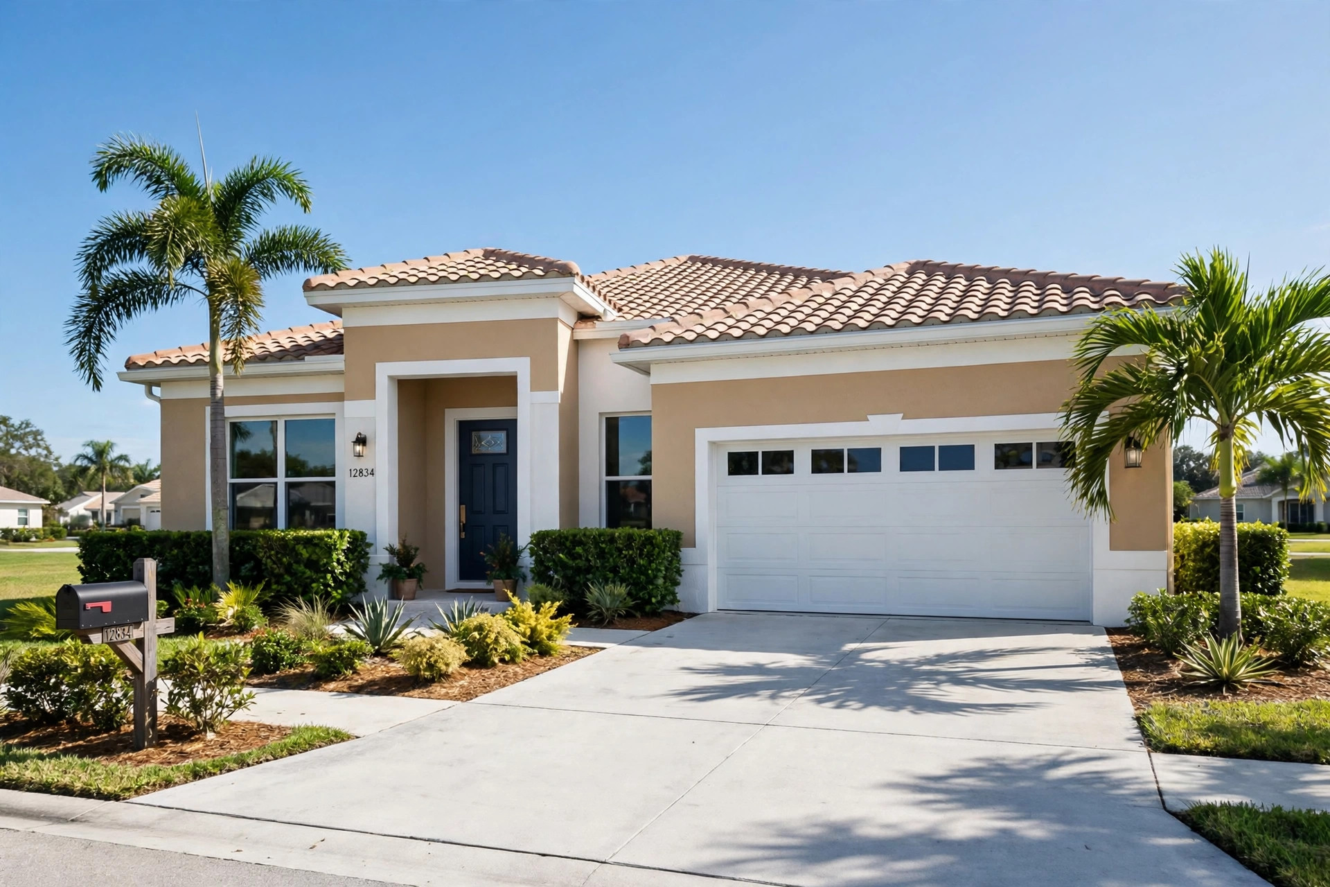 Freshly painted Florida home exterior showing the exterior painting cost in Florida near me