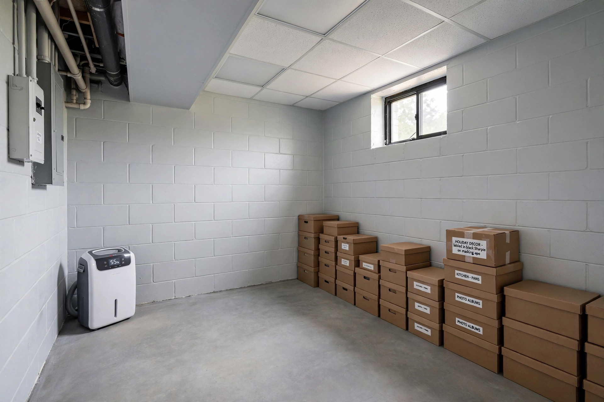mold resistant paint for basement reviews: Freshly painted basement wall with mold resistant paint