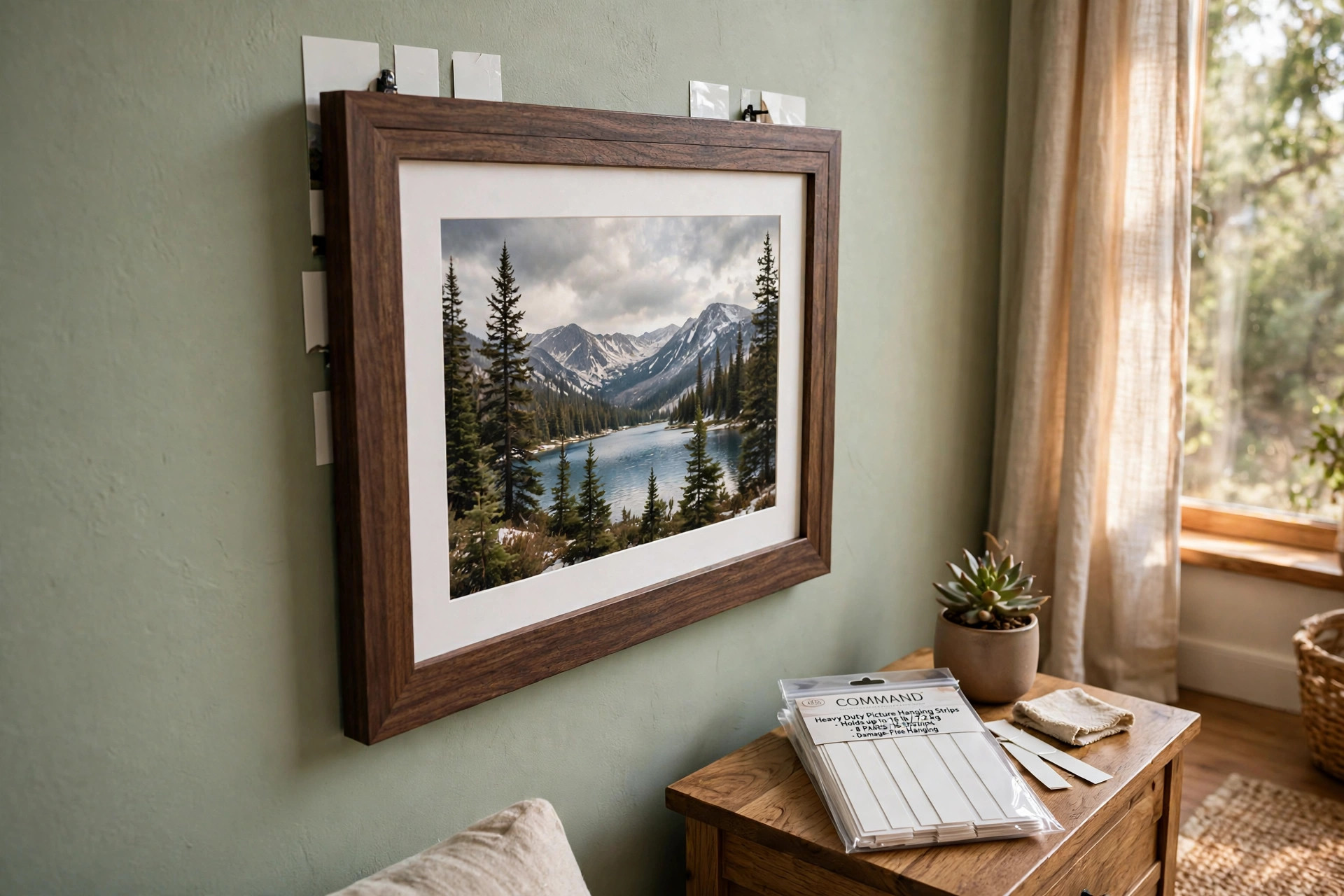Best picture hanging strips for heavy frames mounted on a gallery wall