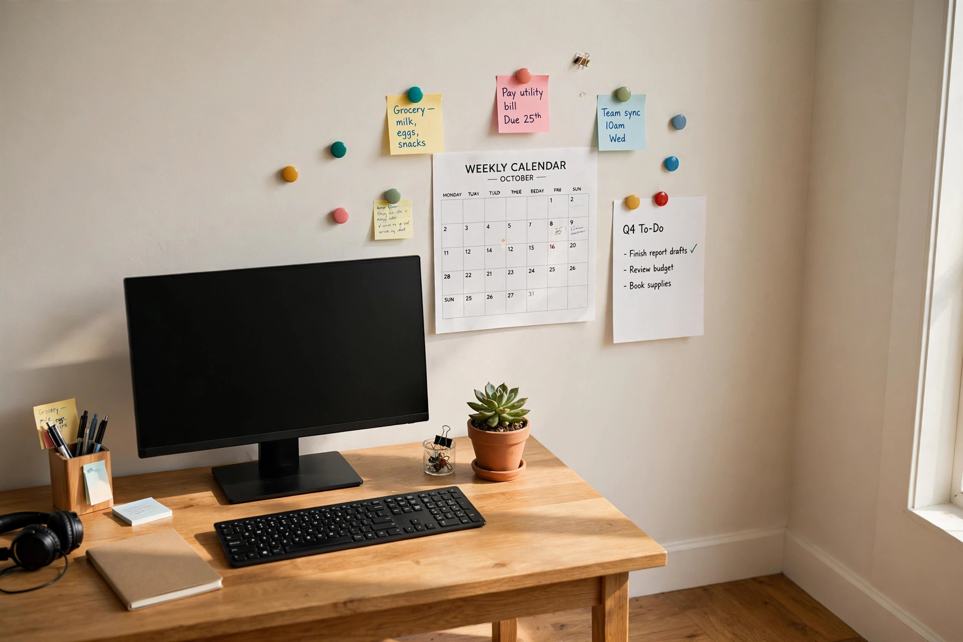 Home office wall coated with magnetic paint for home office walls usa