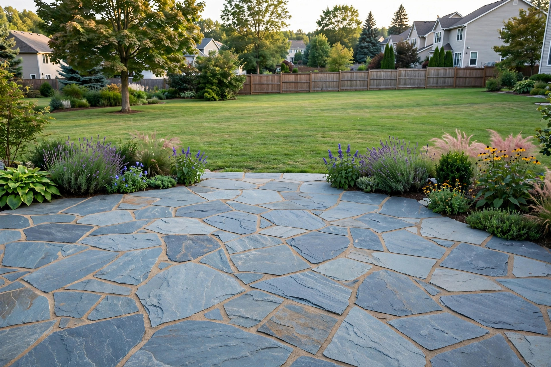 bluestone patio cost per square foot usa: Bluestone patio cost per square foot in a USA backyard