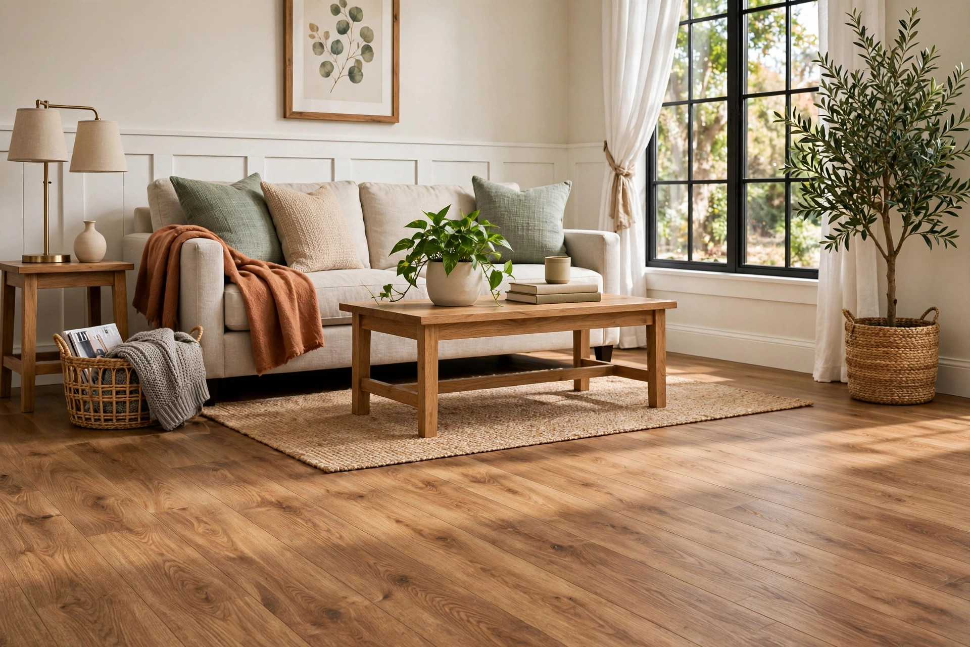 Shaw vs Mohawk vinyl plank comparison in a real American living room