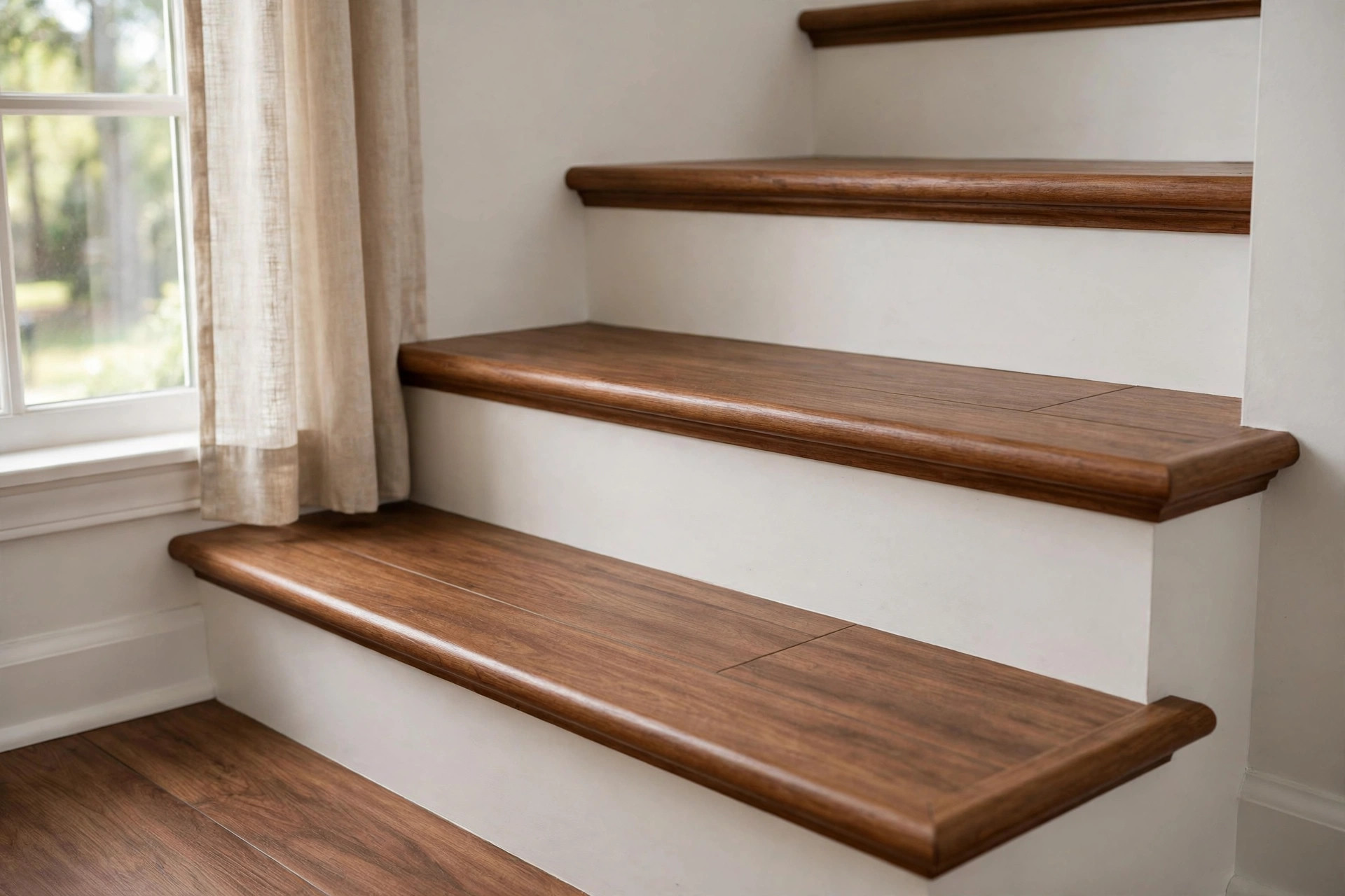 stair nose for vinyl plank reviews usa: Stair nose for vinyl plank installed on home stairs