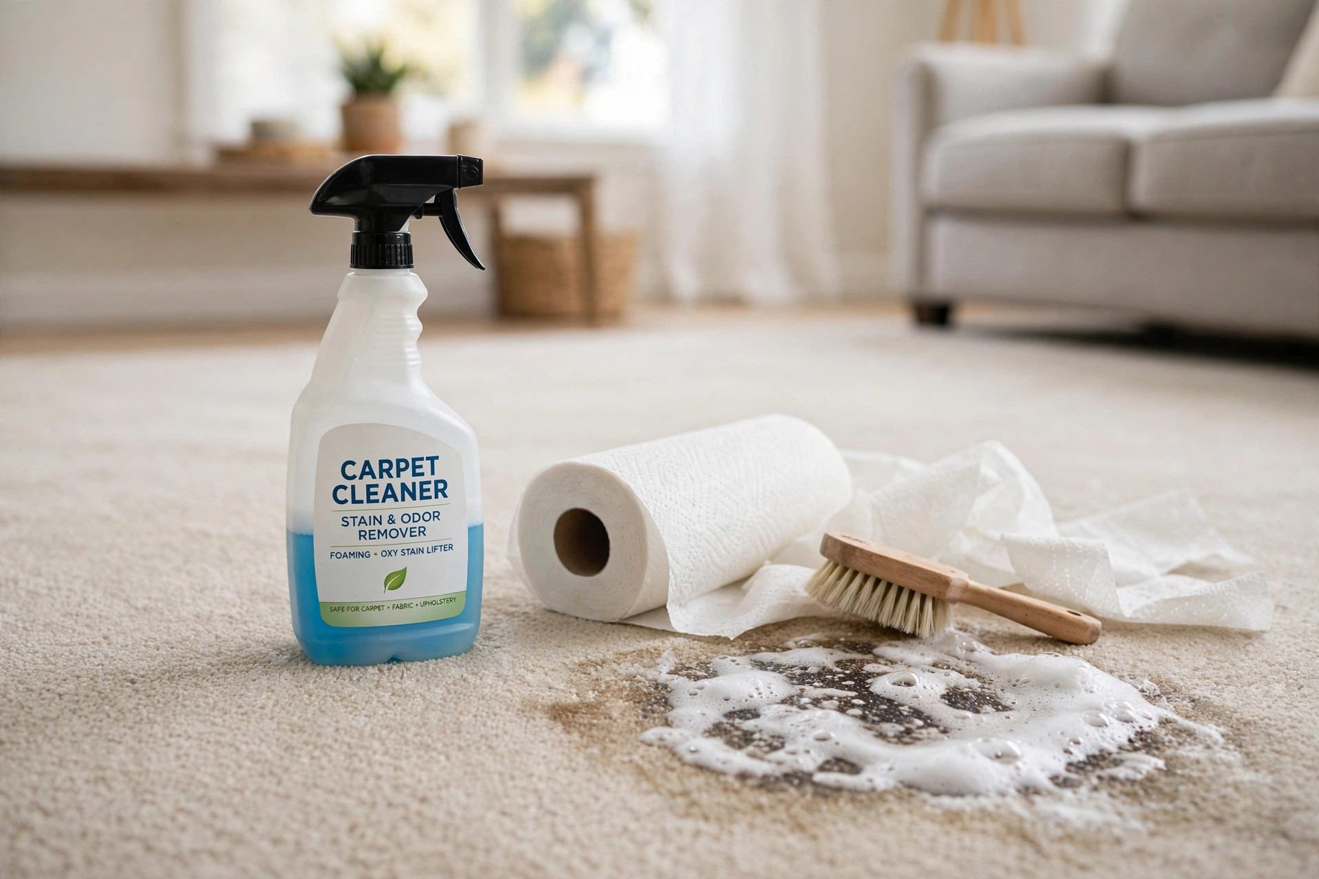 Best carpet cleaner for pet stains USA used on a living room carpet