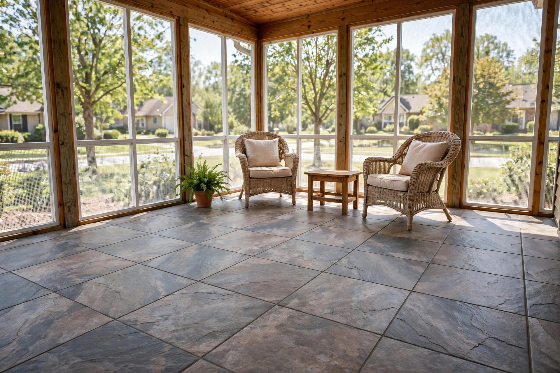 Best outdoor tile for screened porch USA porcelain flooring