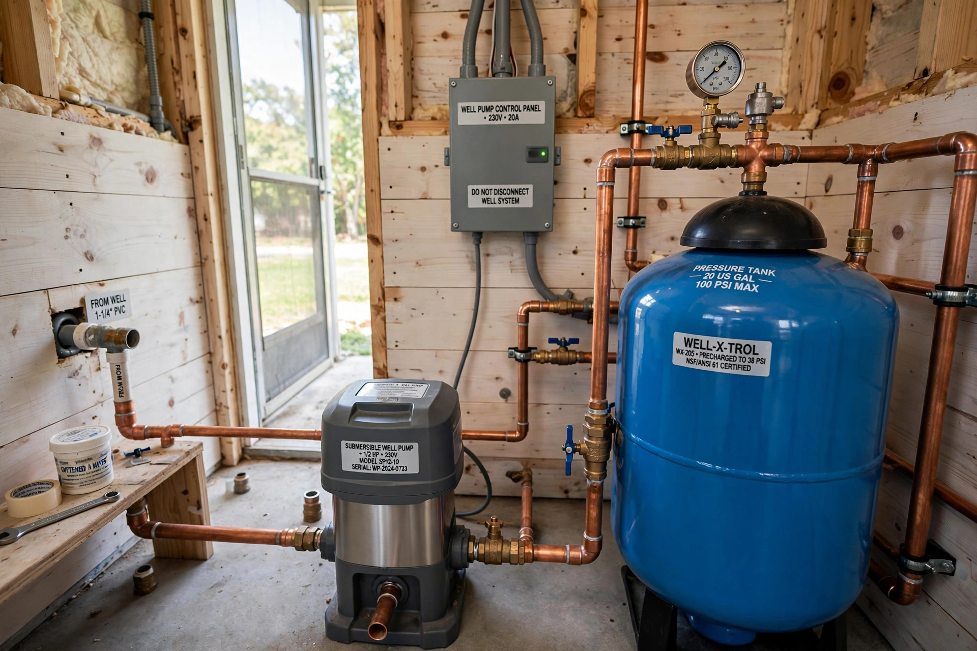 Well pump and pressure tank for well pump replacement cost near me