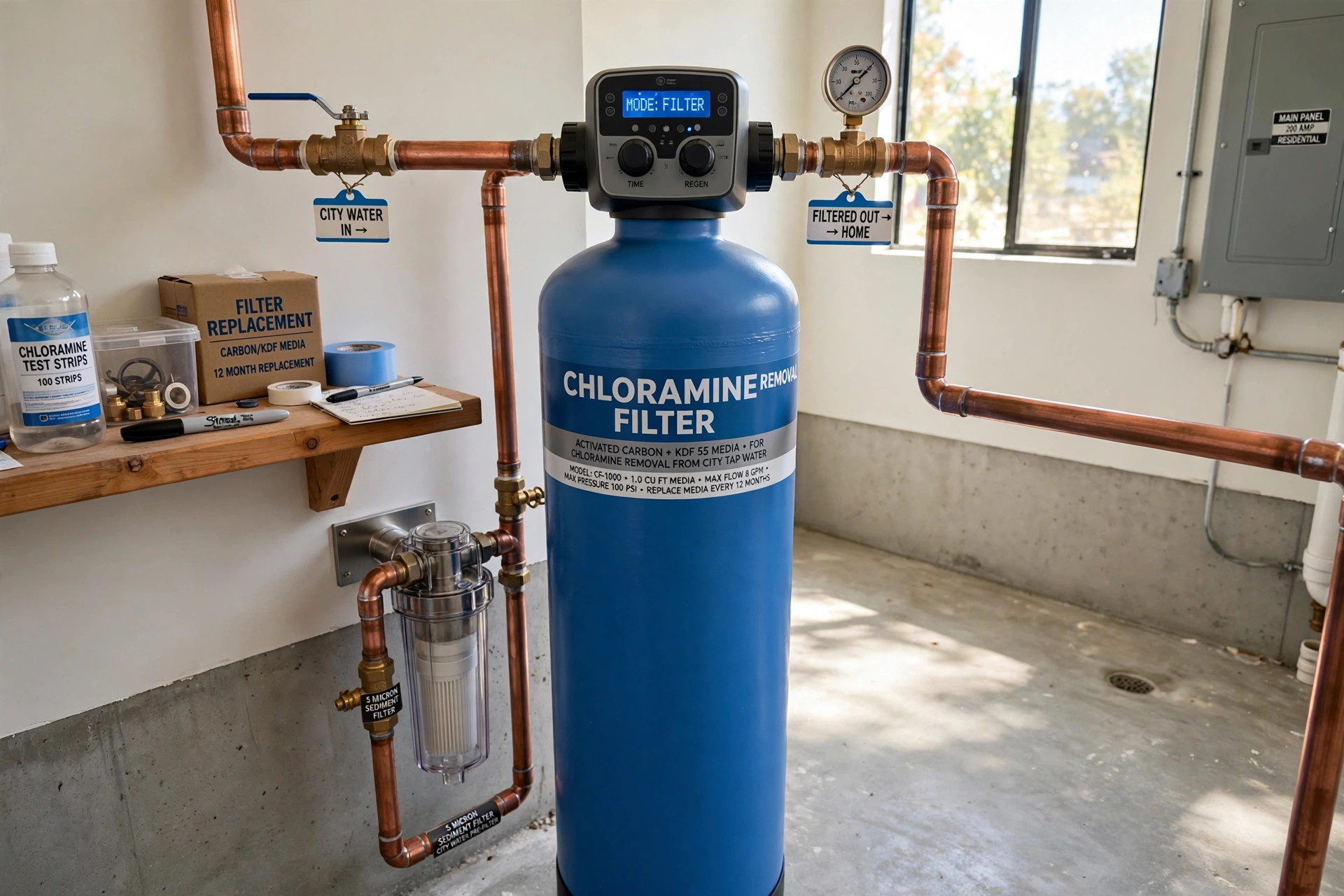 Chloramine filter for city water reviews usa under kitchen sink