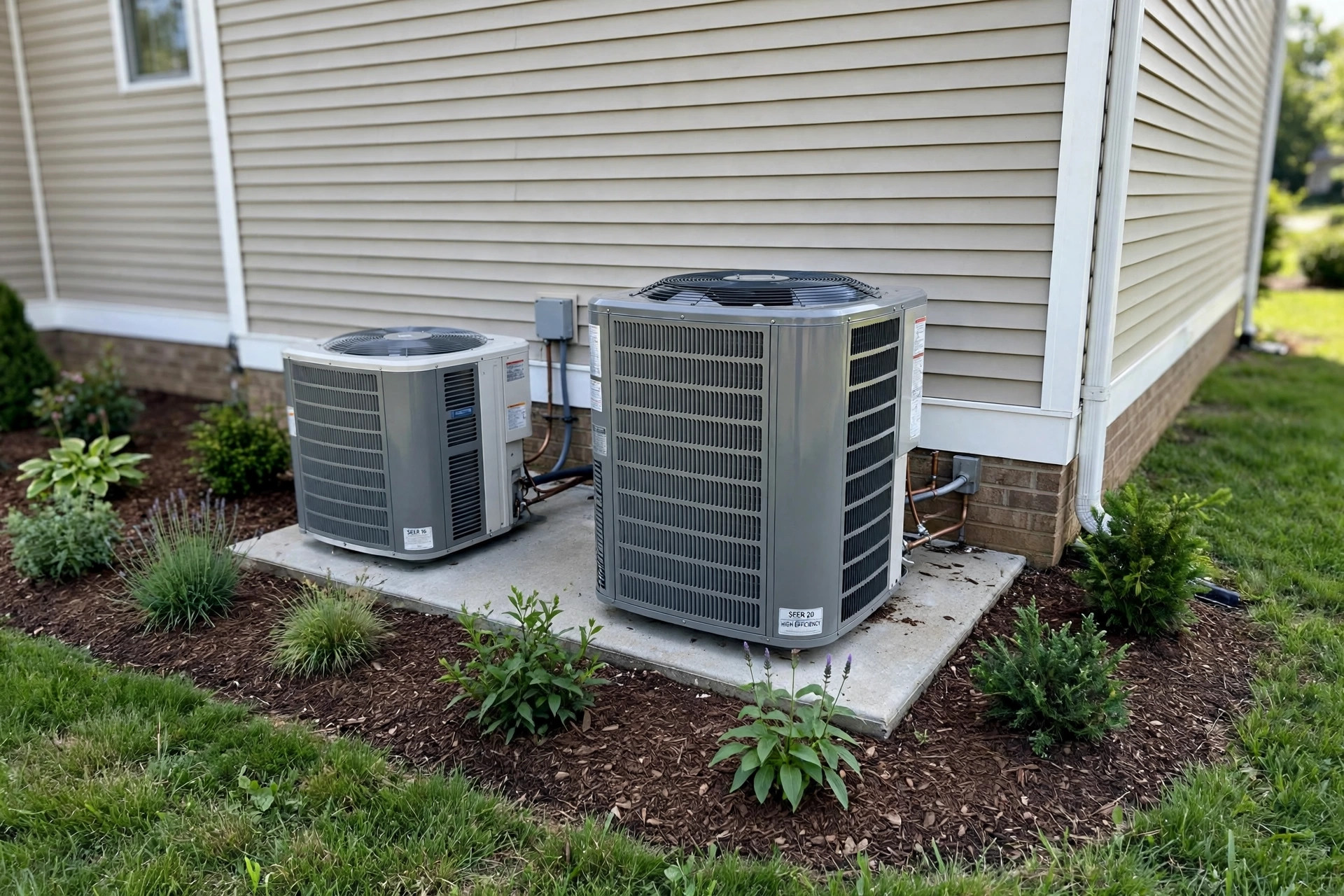 16 vs 18 SEER AC cost difference USA: outdoor air conditioner units
