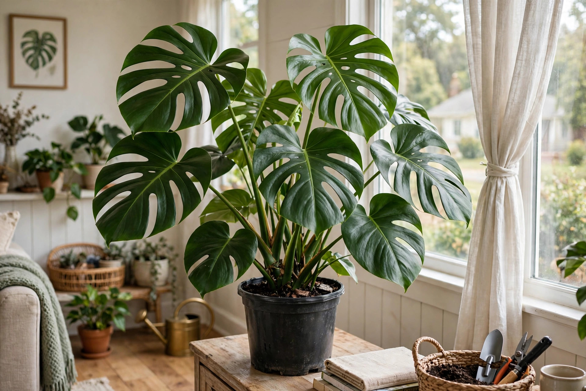 monstera plants sale for sale usa: Monstera plants for sale in a bright American living room