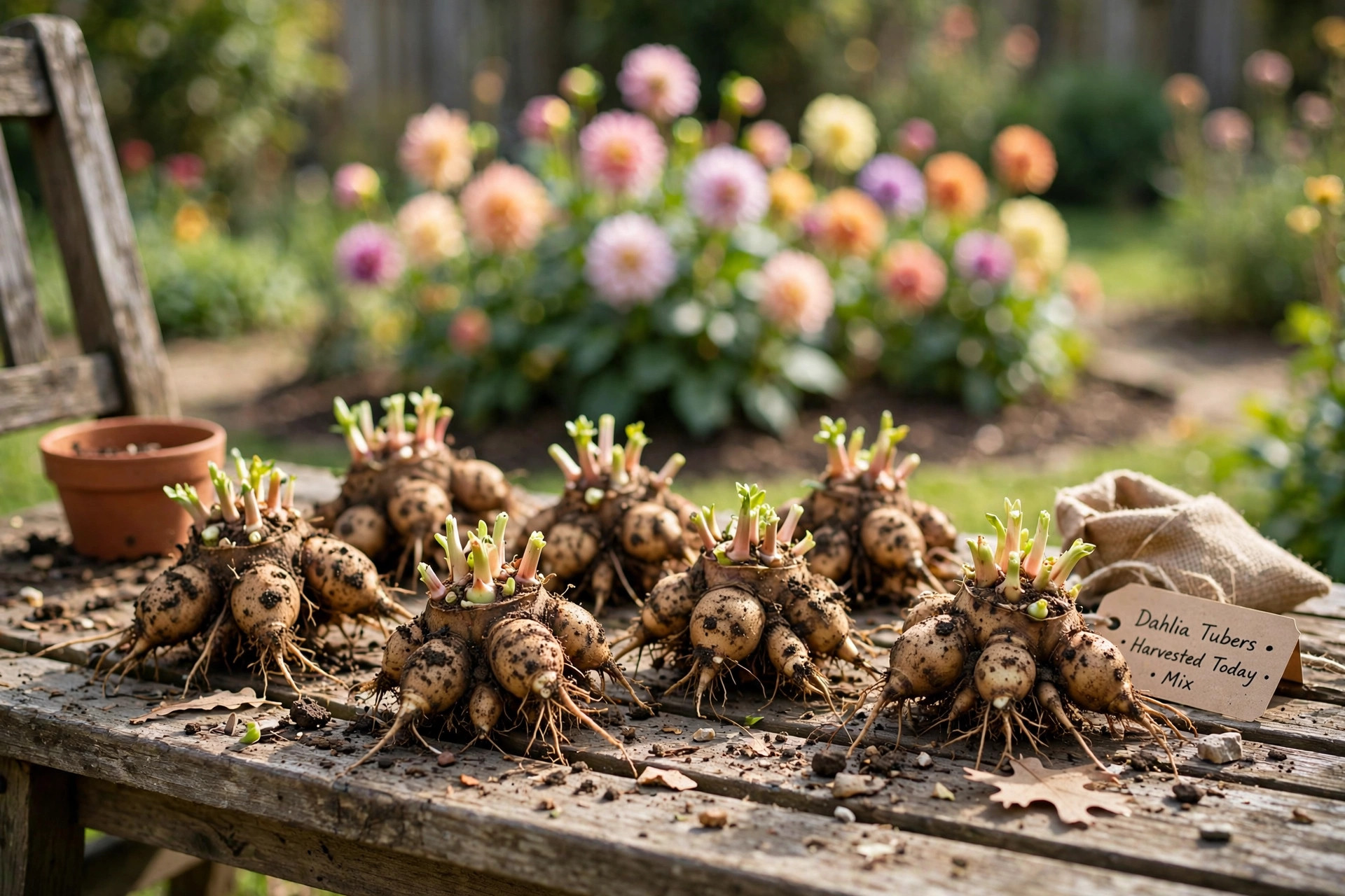Dahlia bulbs bulk deals near me shown as fresh tubers ready for planting