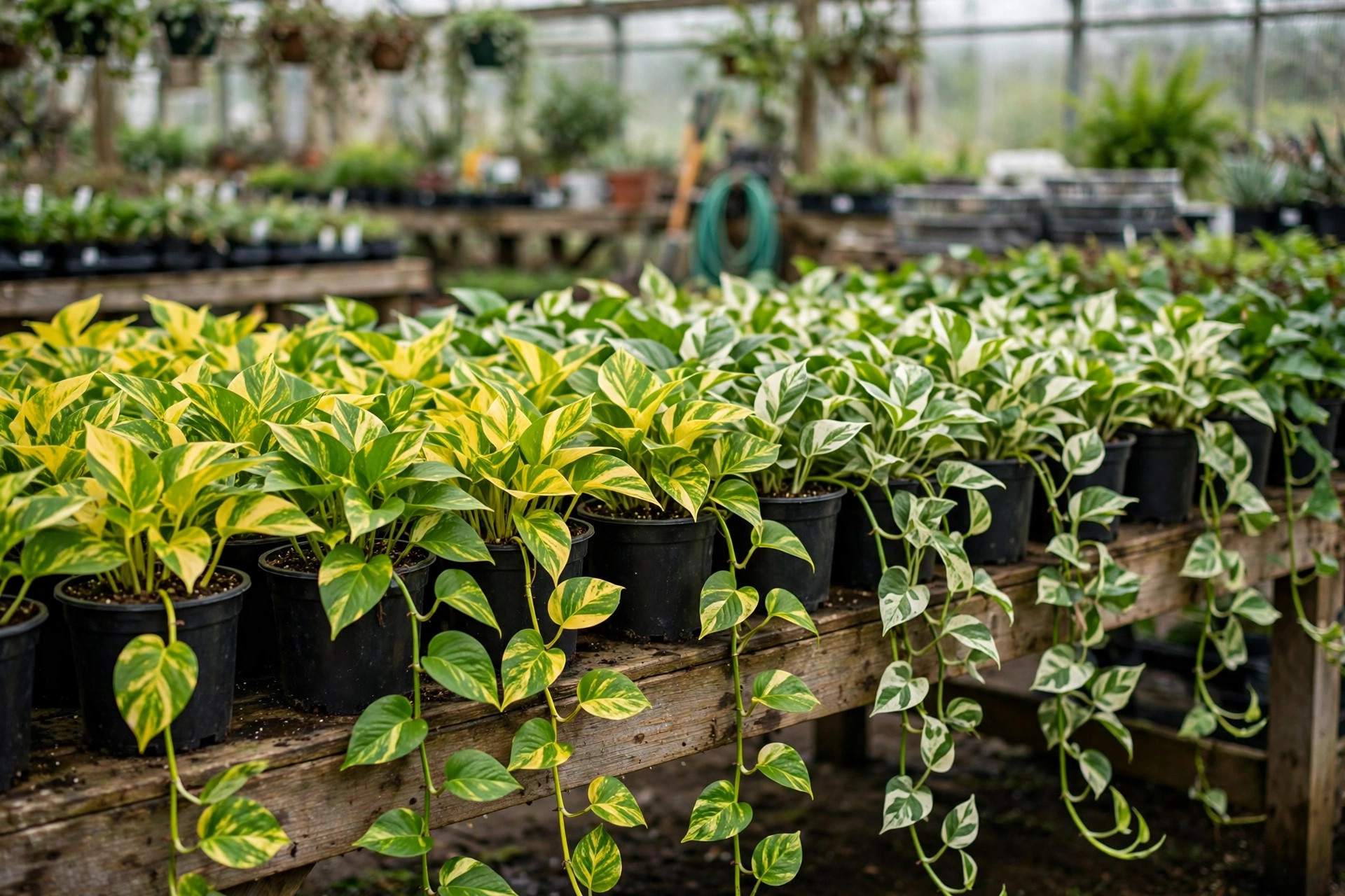 pothos plants bulk reviews buying guide usa: Pothos plants in bulk pots ready for shipment