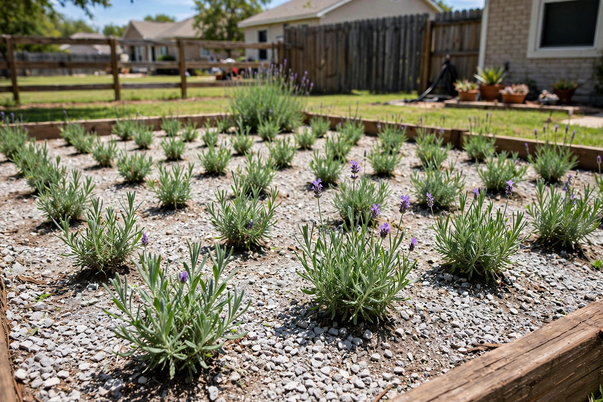 Lavender seed packets texas homes usa growing in a sunny Texas home garden bed