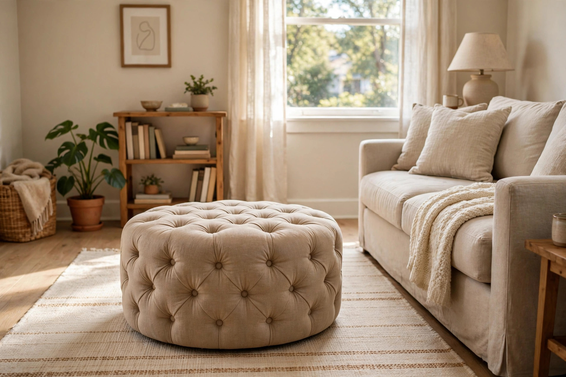living room ottomans for sale usa: Living room ottoman for sale in a USA home