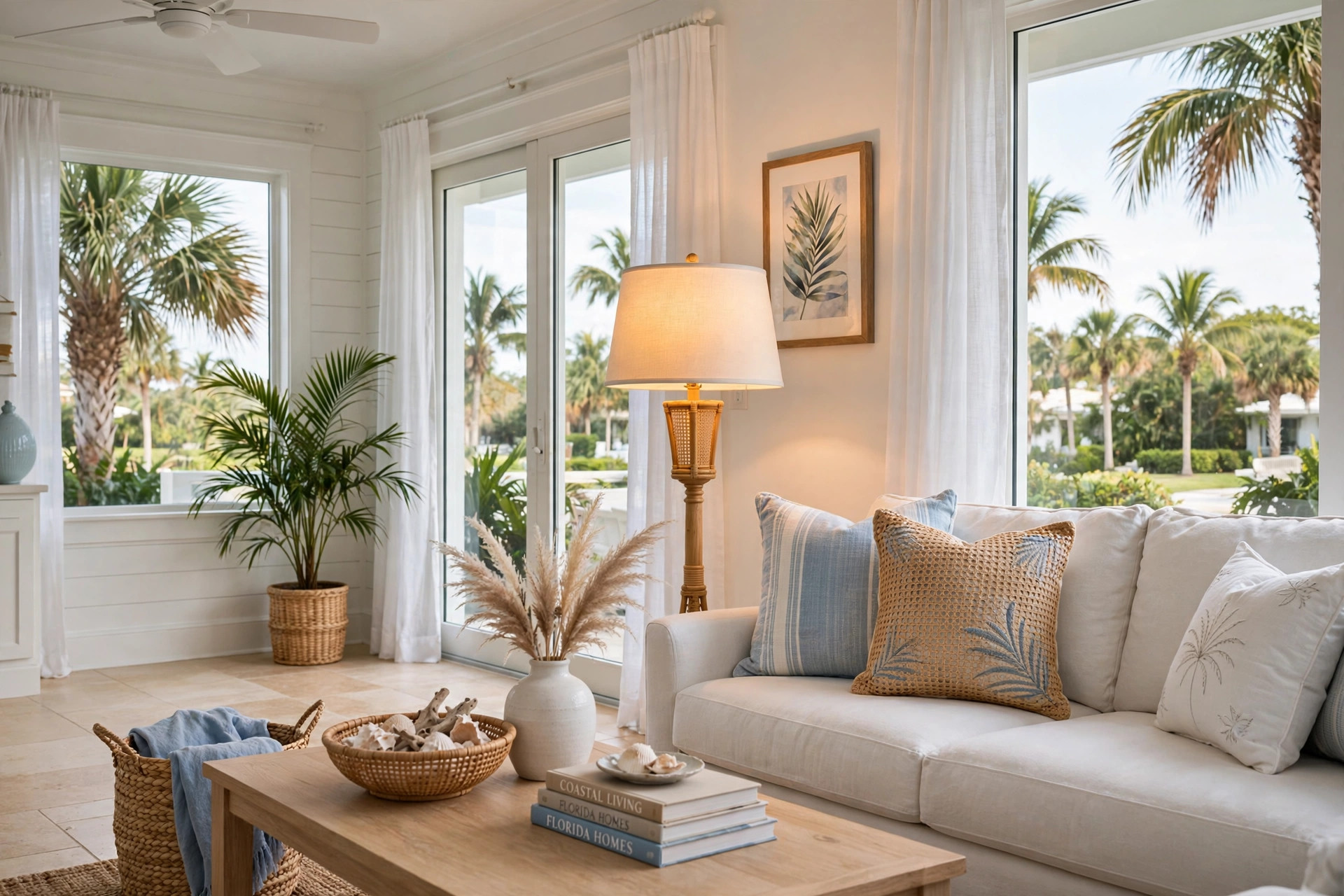 living room floor lamps florida homes usa: Living room floor lamps in a Florida home