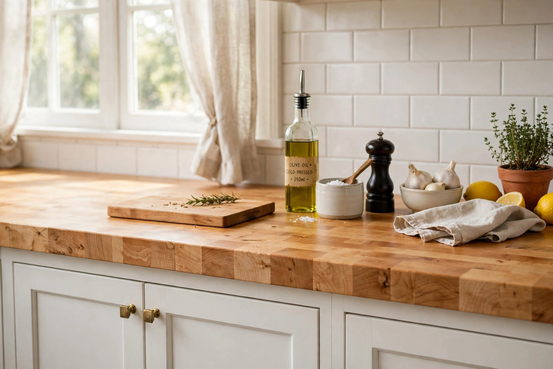 Butcher block countertops in an American kitchen for the butcher block countertops buying guide usa