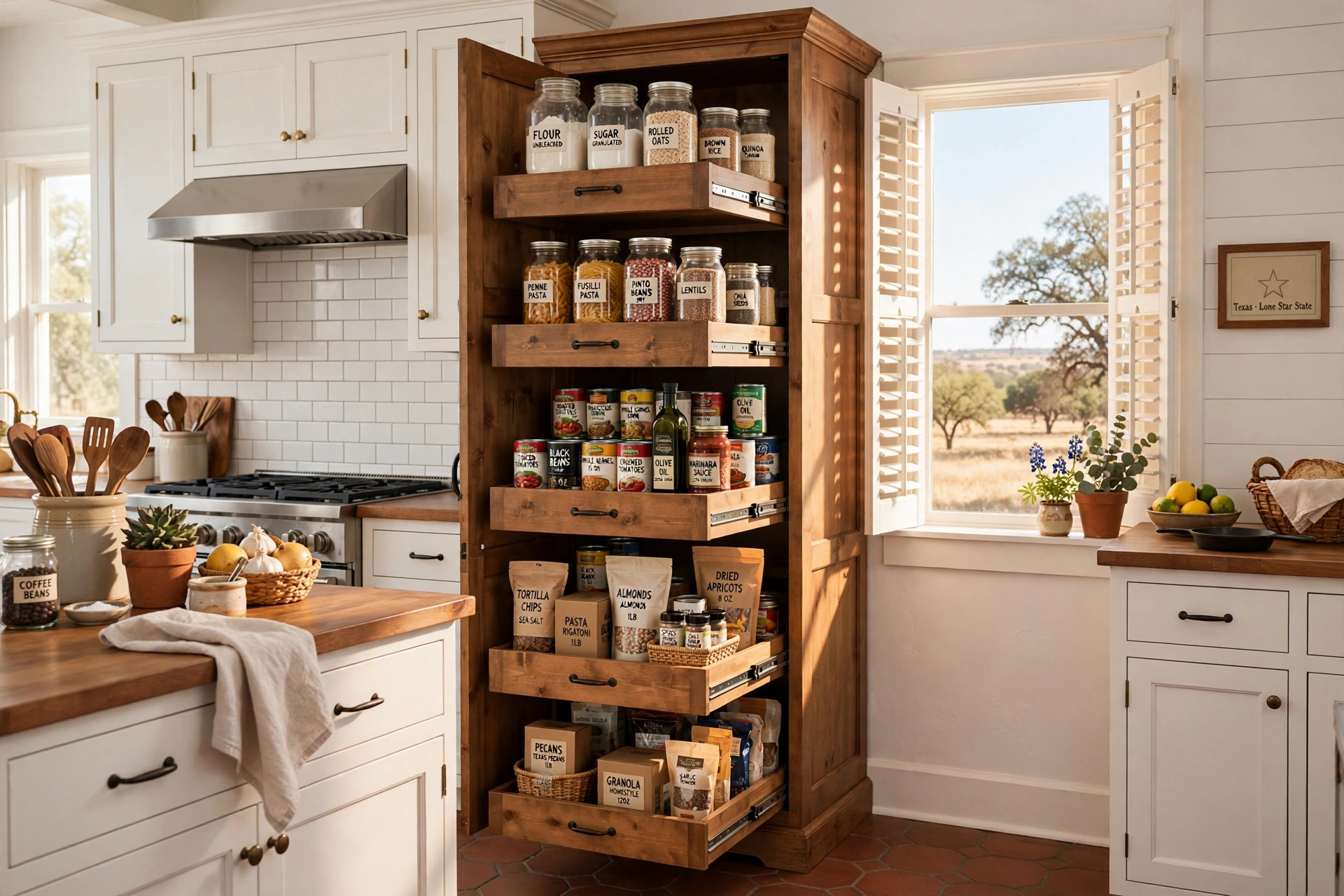kitchen pantry cabinets texas homes usa in a Texas home