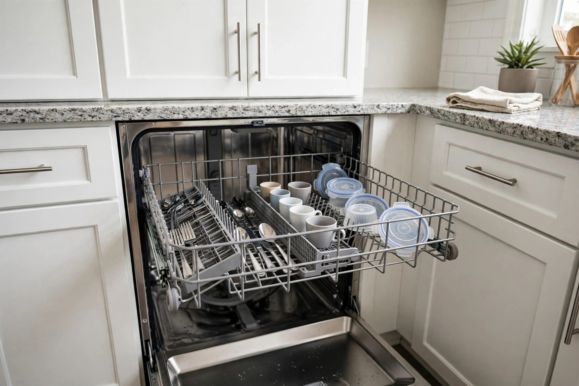 dishwasher third rack florida homes usa: Dishwasher third rack in a Florida home kitchen