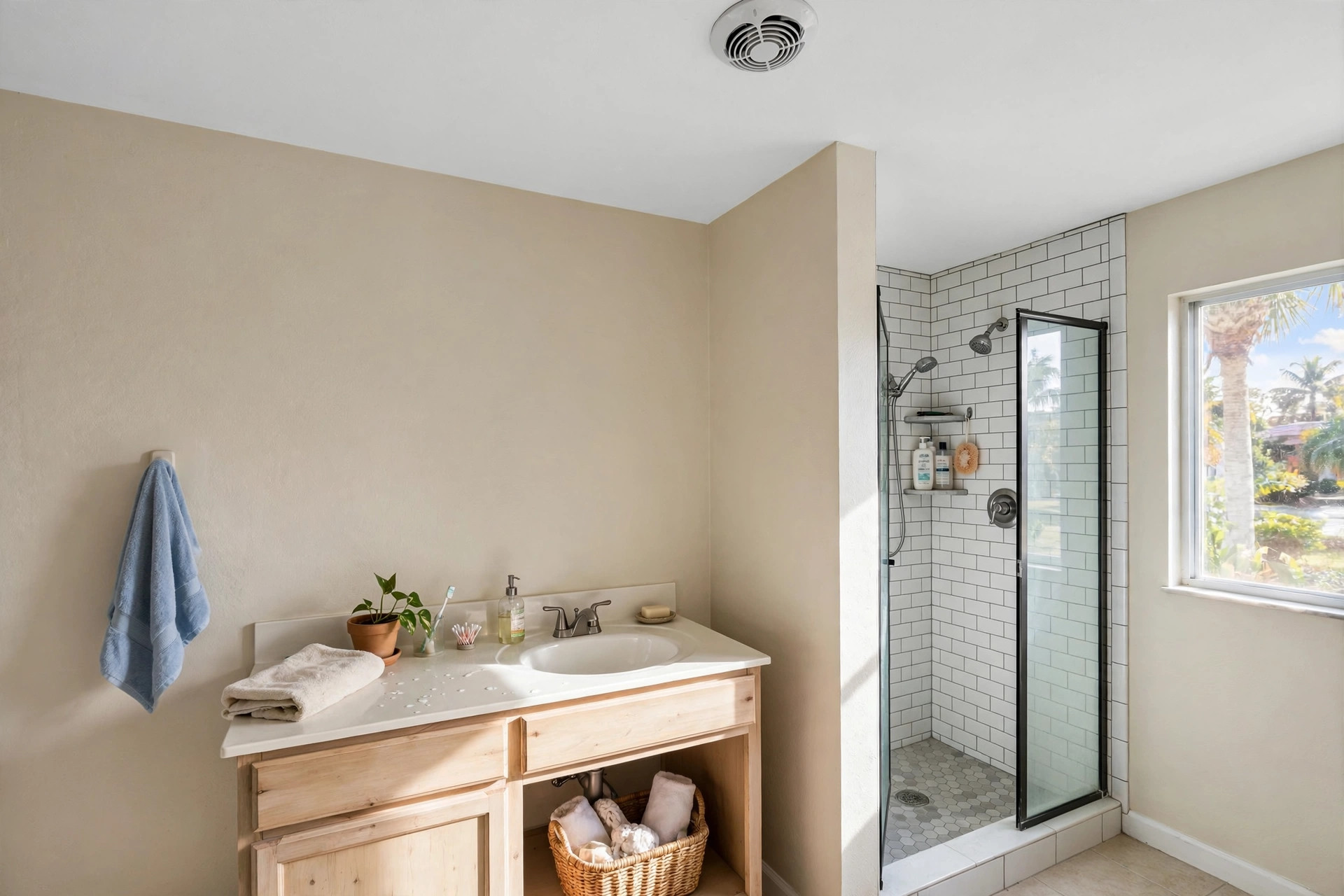 quiet exhaust fans florida homes usa: Quiet exhaust fan installed in a Florida home bathroom