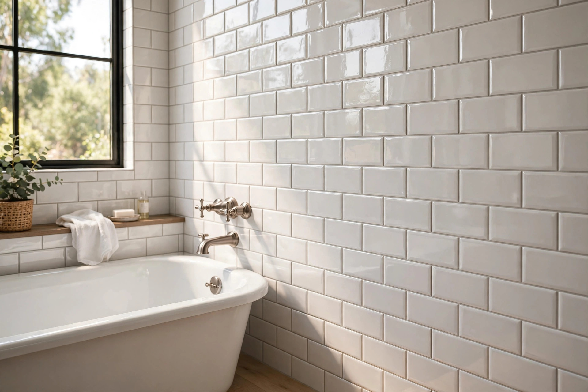 bathroom wall tiles california homes usa: Bathroom wall tiles in a California home