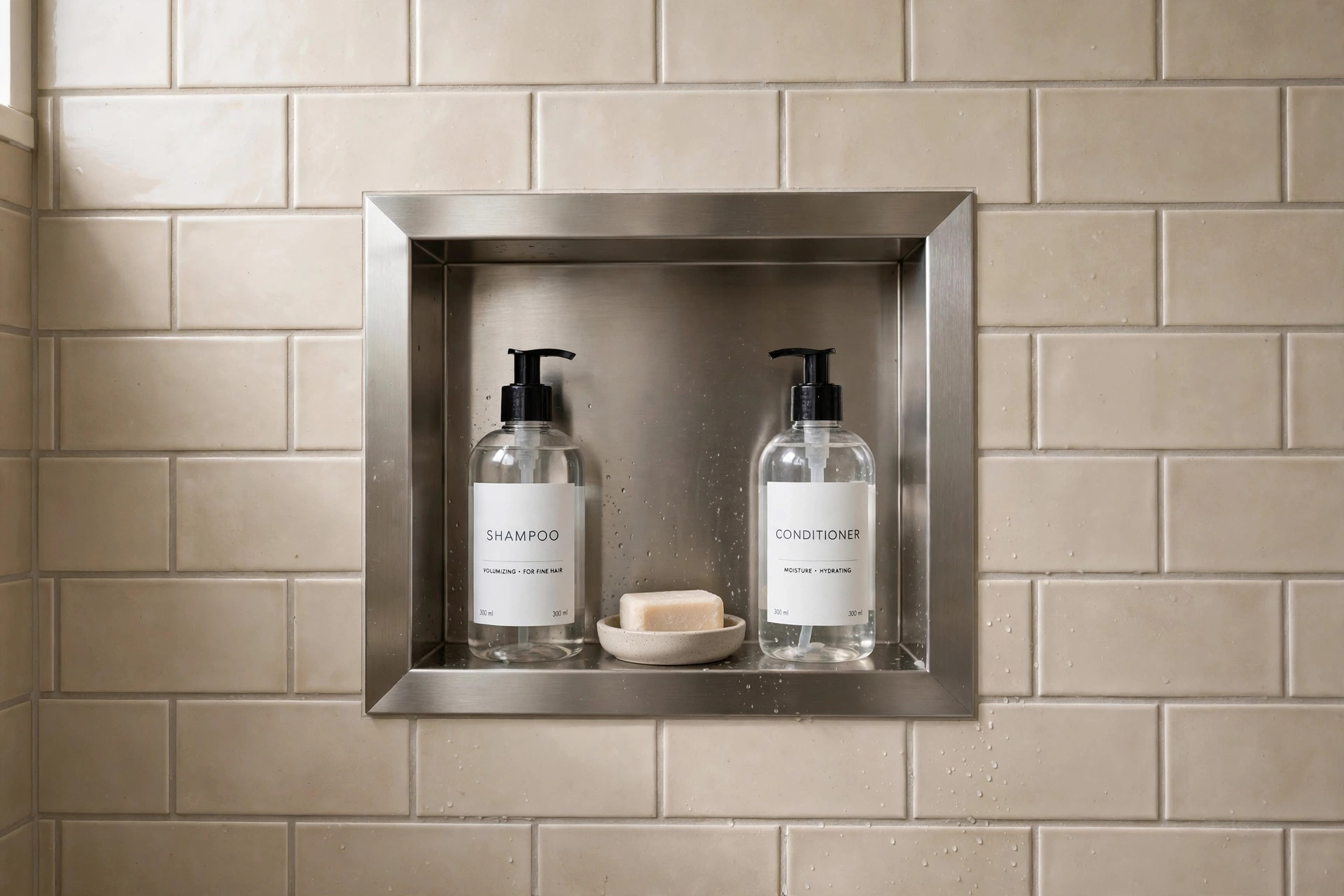 shower niche inserts usa online deals - a recessed stainless steel shower niche shelf set into a tiled shower wall