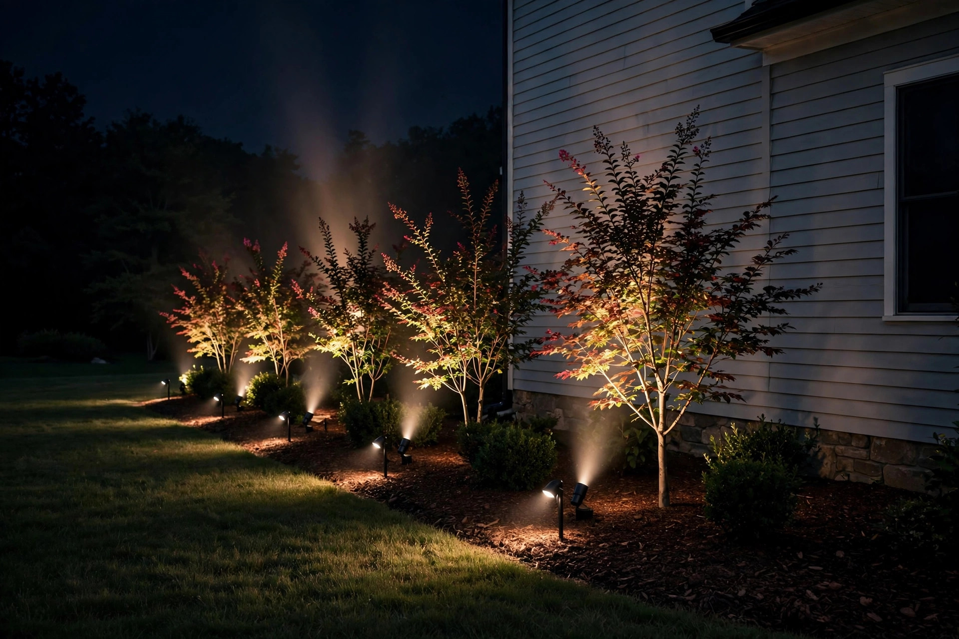 Landscape spot lights buying guide usa: outdoor spotlights lighting trees at night