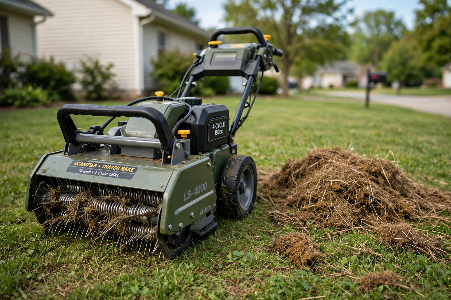 Best lawn scarifier for thatch removal on a suburban lawn