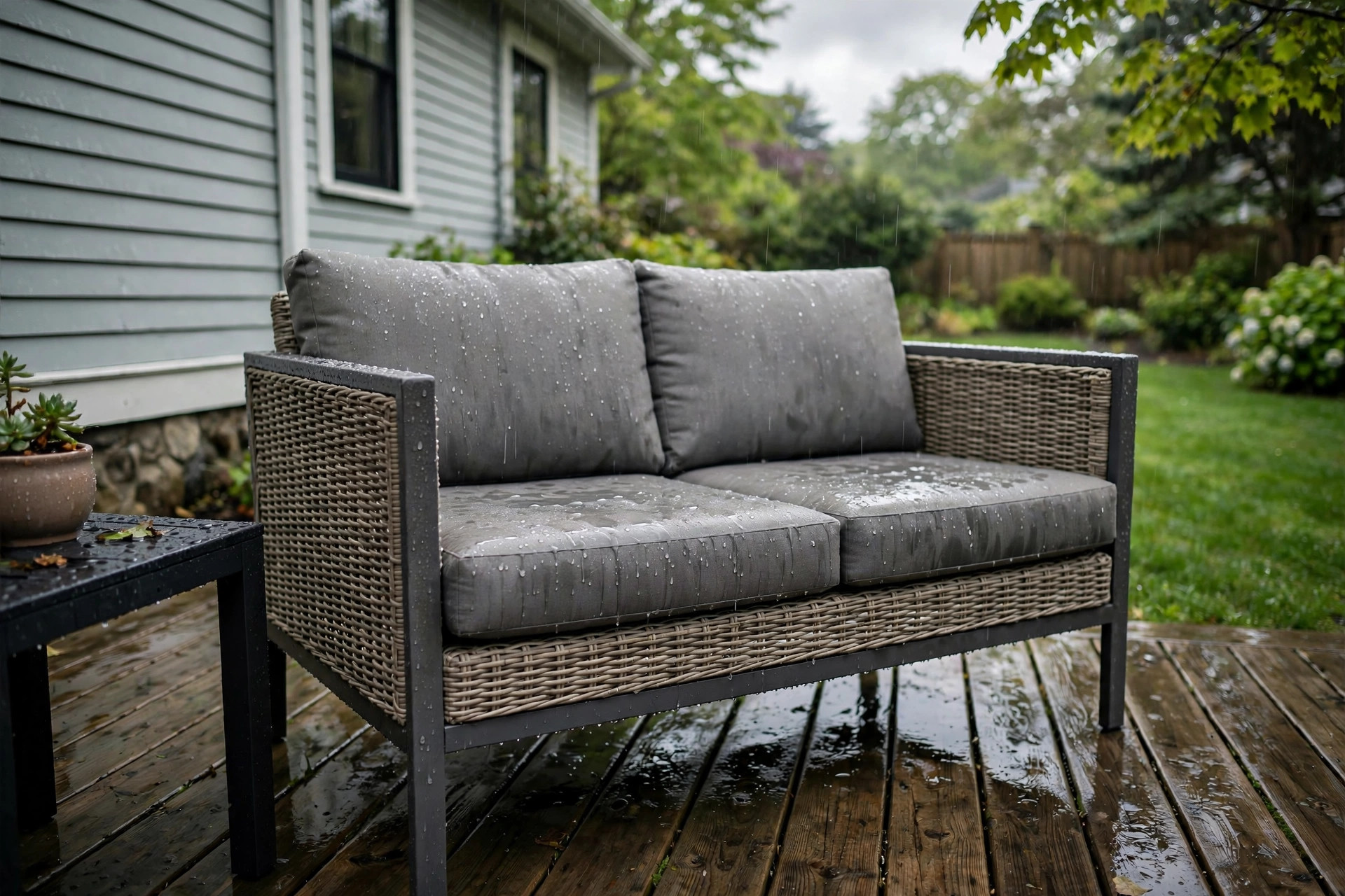 best outdoor sofa for rainy climate on a wet patio