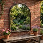 Best outdoor mirror for patio wall hanging on a garden patio