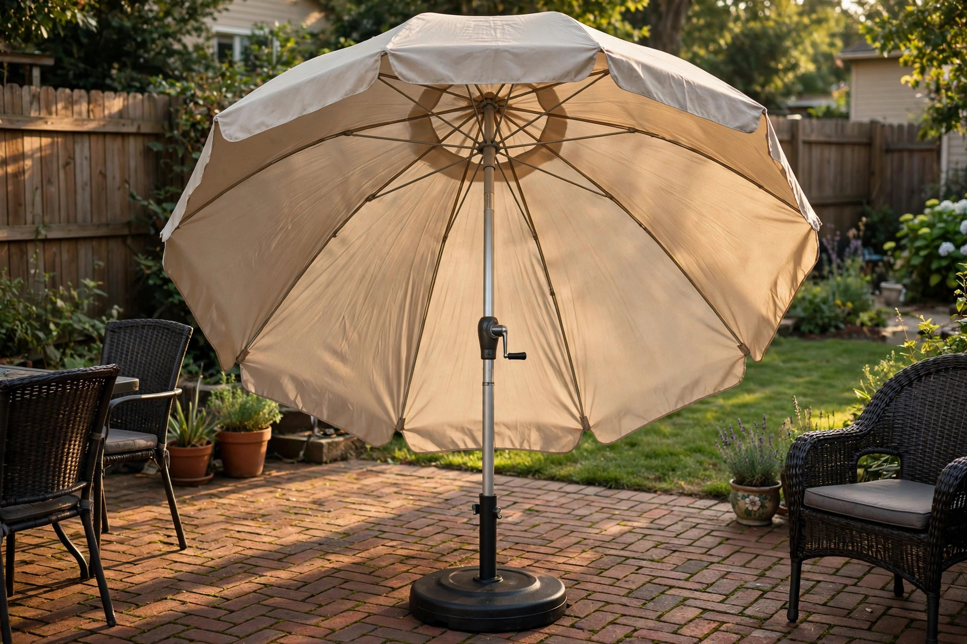 best patio umbrella replacement parts on an outdoor patio
