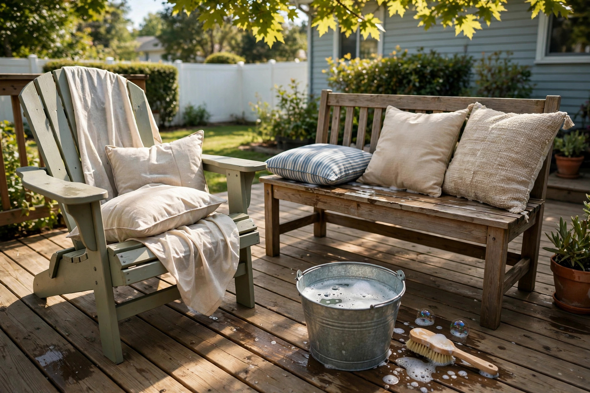 Fresh patio pillows showing how to clean outdoor pillows mildew