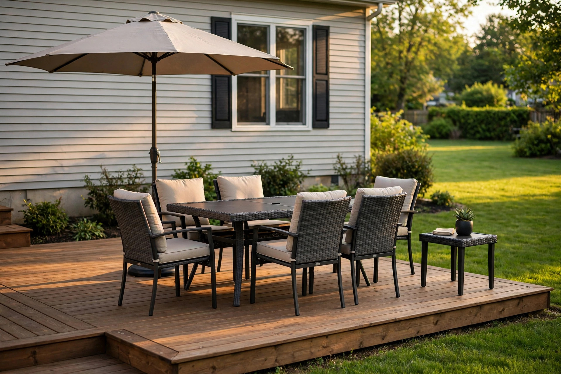 New patio furniture set built by a patio furniture assembly service near me