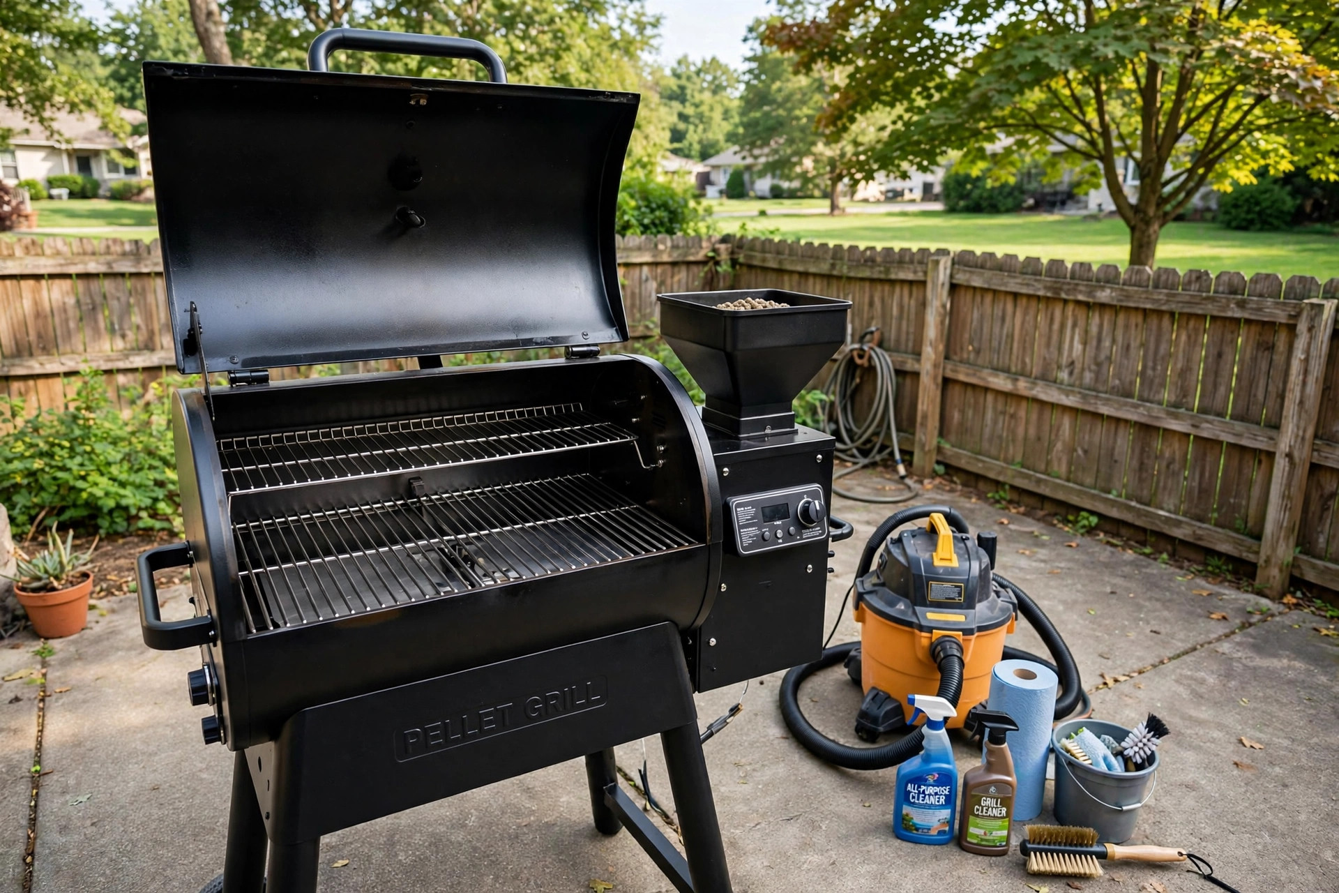 how to clean pellet grill after use: Cleaning a pellet grill after use