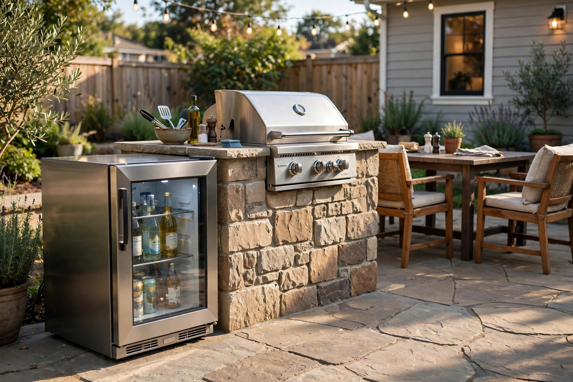 Best outdoor mini fridge for patio in a home backyard setting