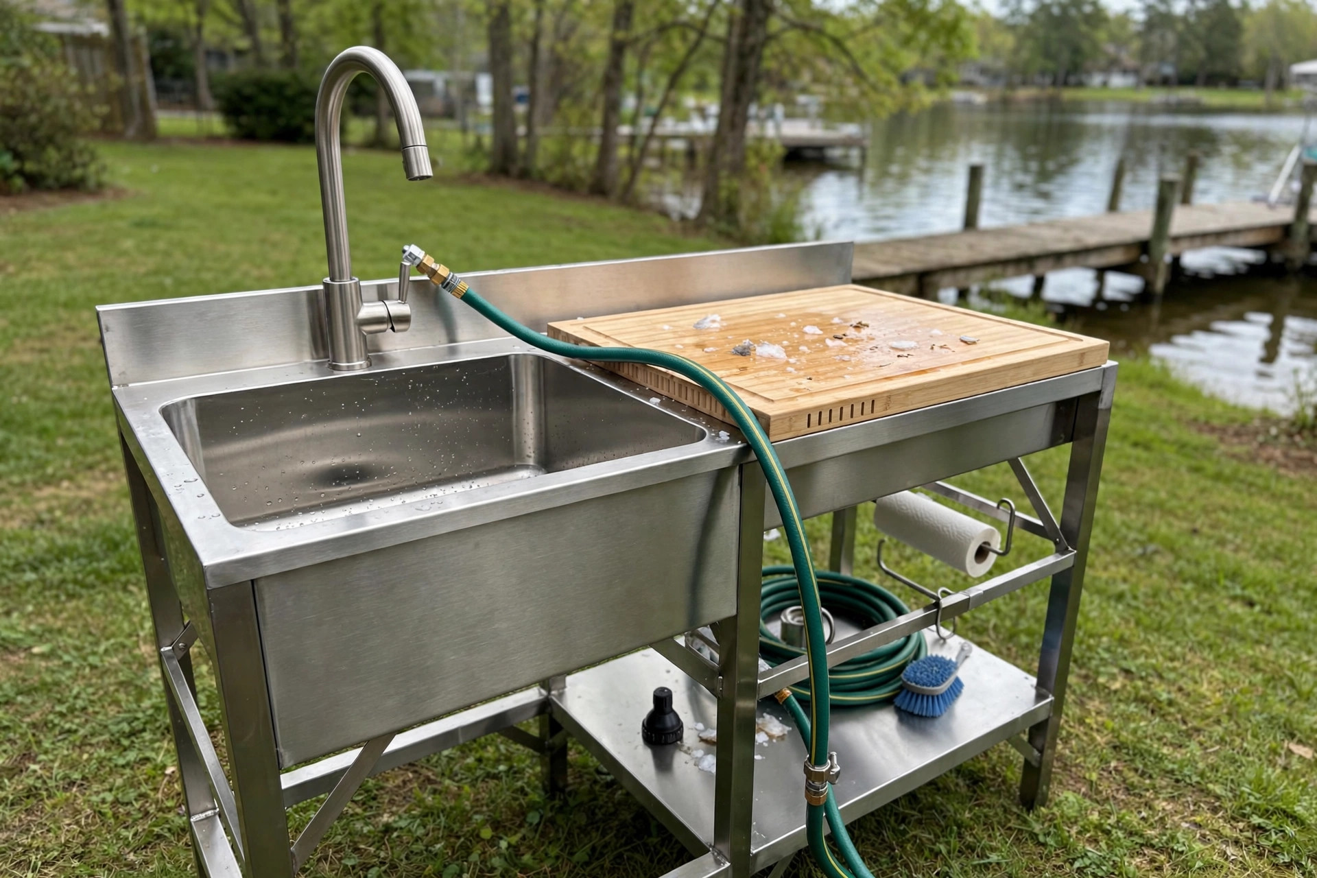 Best outdoor sink for fish cleaning in a backyard setting