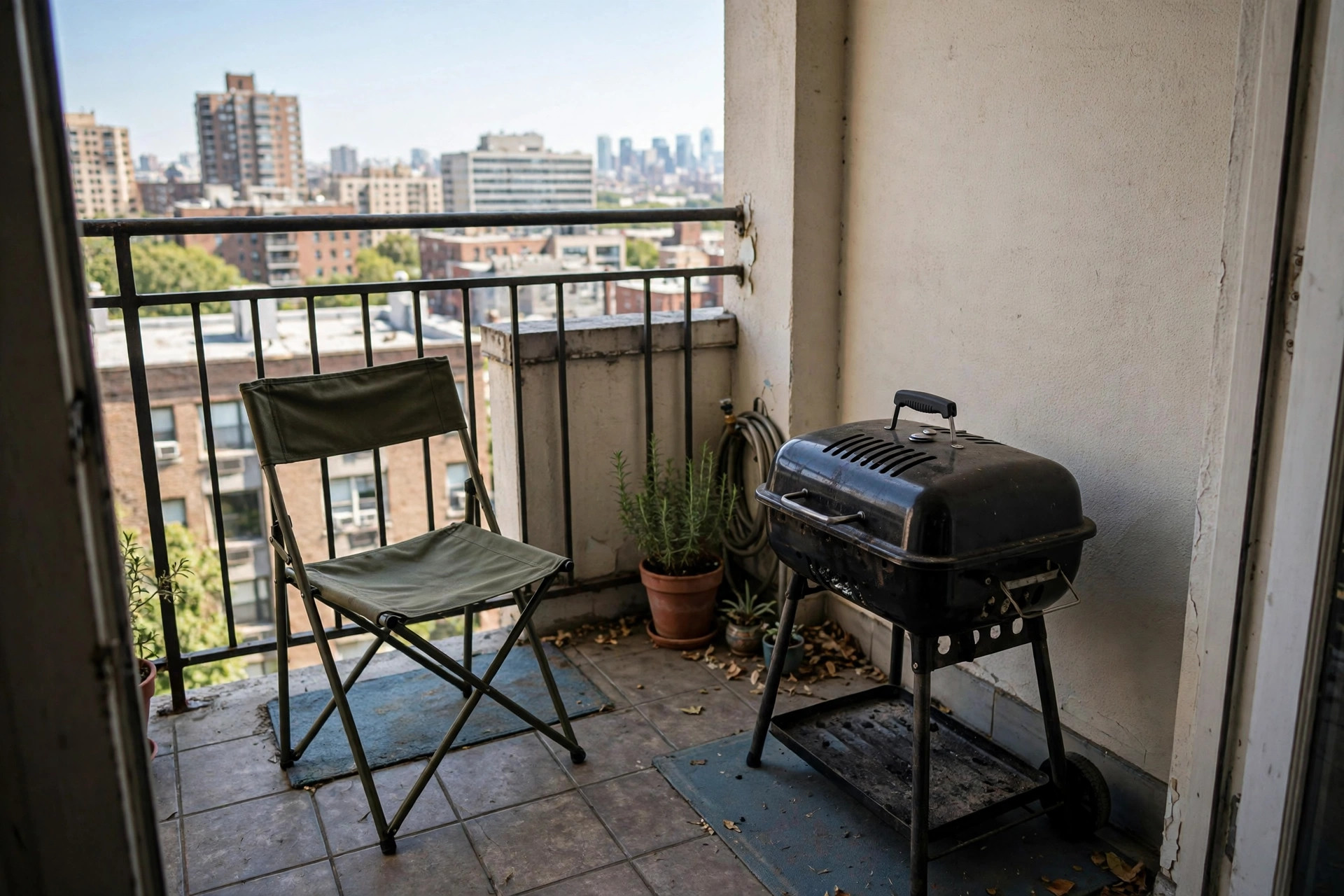 Best bbq for small balcony reviews: a compact grill on a small apartment balcony