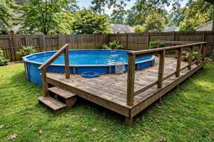 Above Ground Pool Deck Ideas on Budget