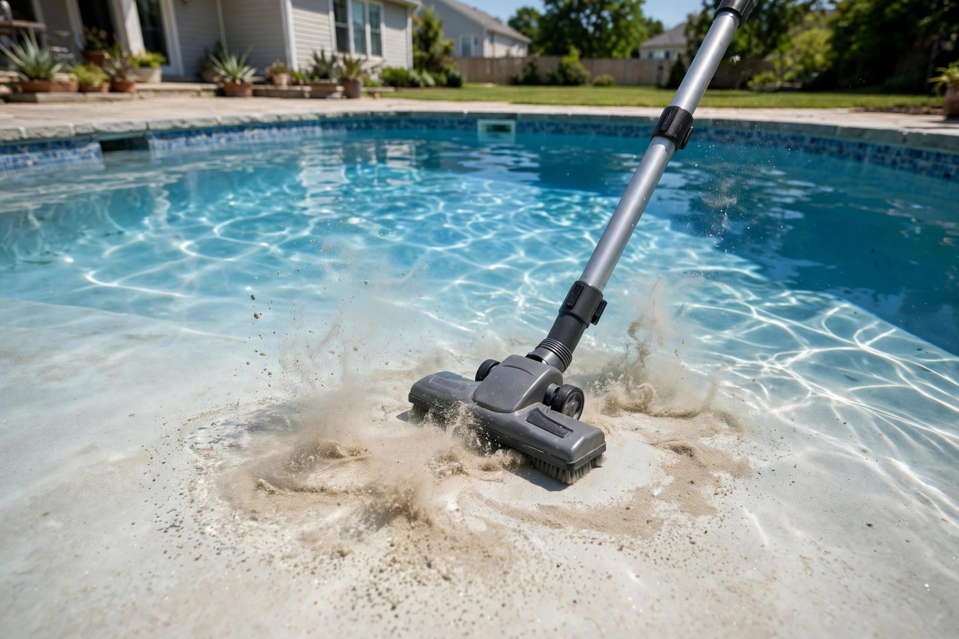 Best pool vacuum for sand bottom pool being cleaned