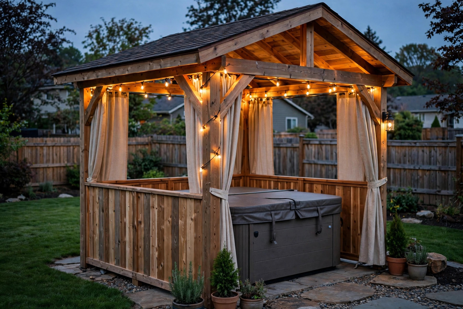 Best hot tub gazebo for privacy in a backyard