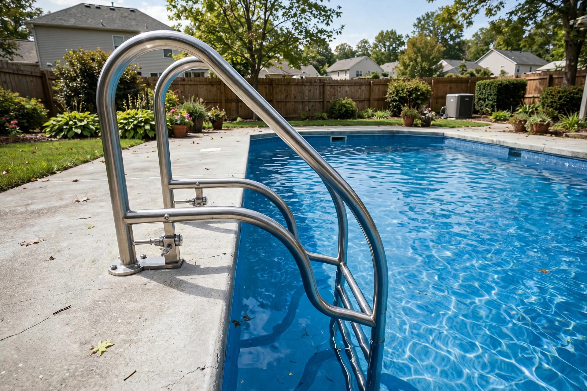 Best pool ladder for inground pools installed on a concrete pool deck