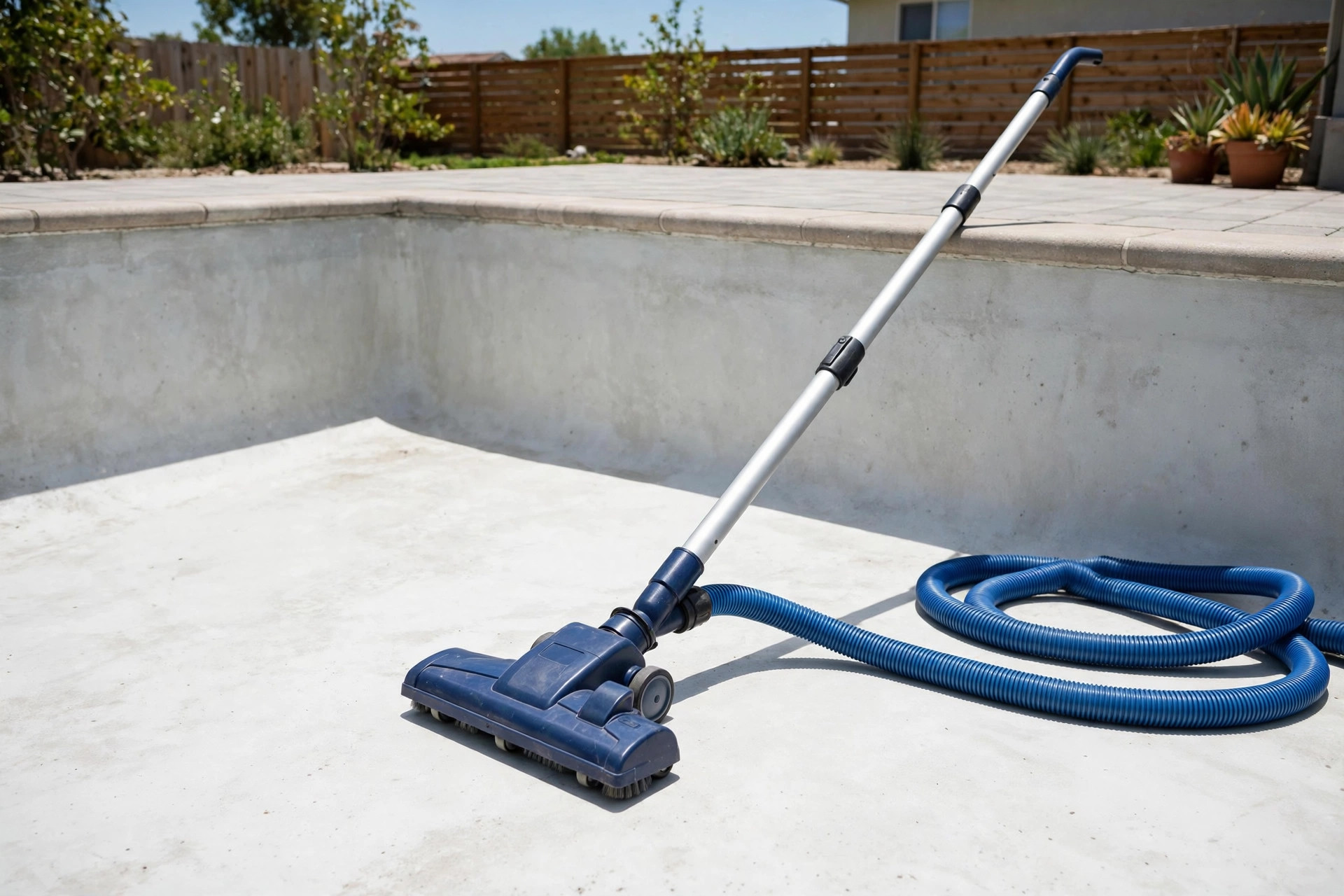 best pool vacuum for concrete pools: Pool vacuum cleaning a concrete pool