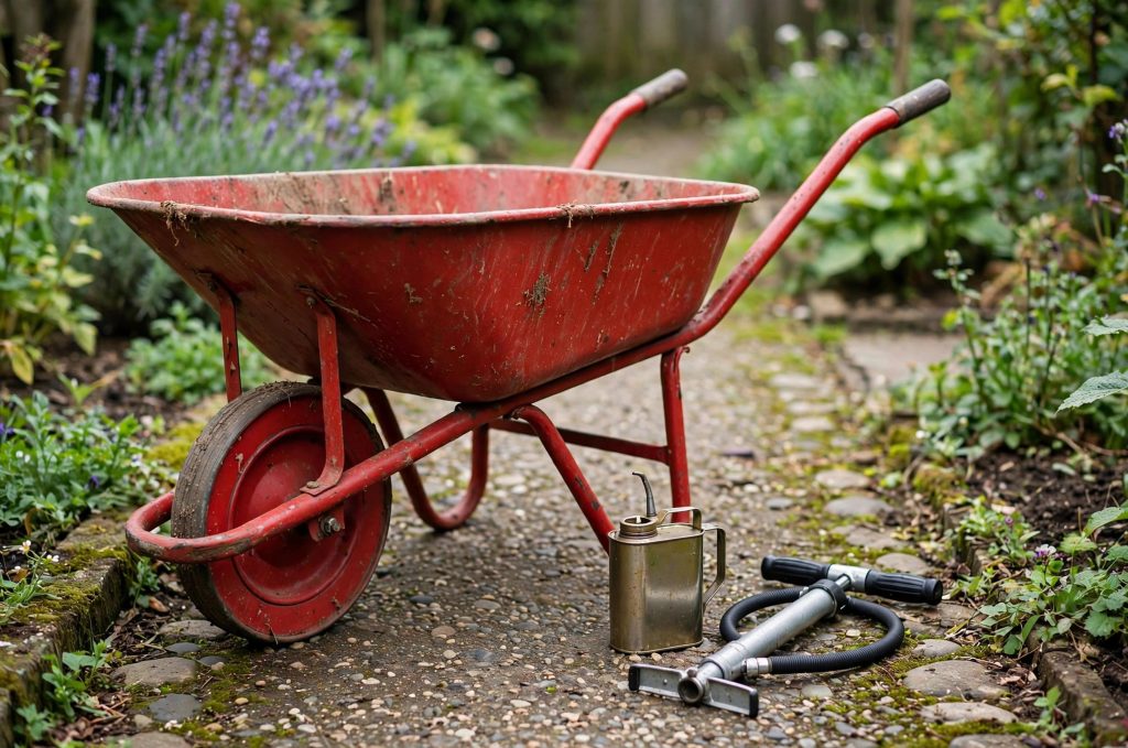 maintain a garden wheelbarrow