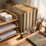 Organizing home business tax files in a tidy home office