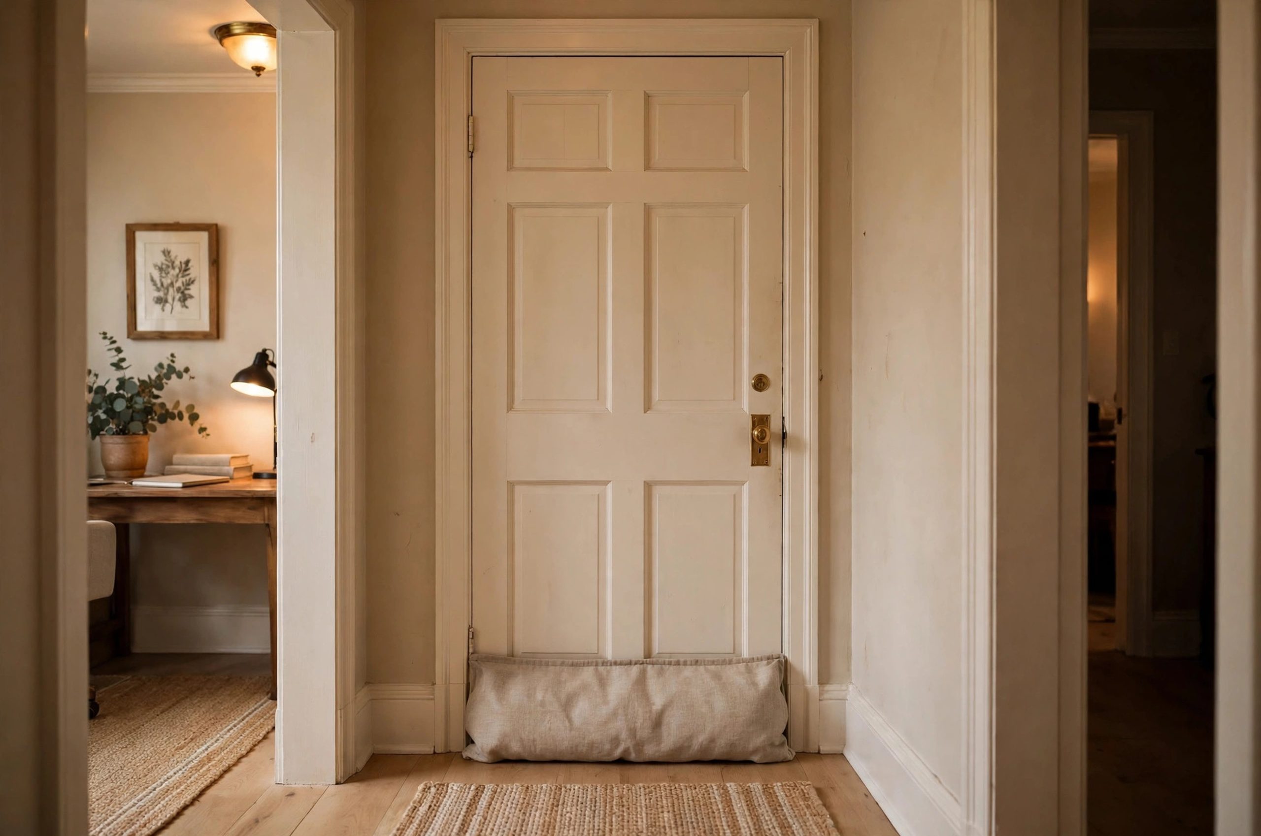 Budget soundproofing tricks for office doors with a draft stopper