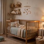 Bedtime Wind Down Ideas for Nursery: Calm nursery at bedtime with soft lamplight for gentle wind down