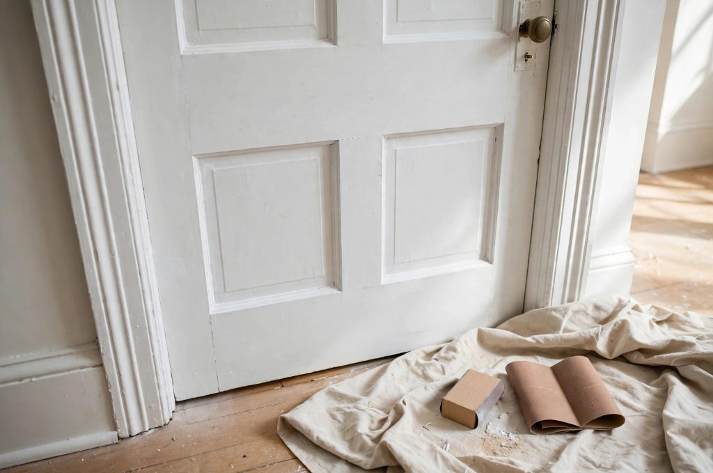fix paint drips on interior doors